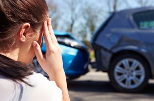 Young women had injured her head in a car crash