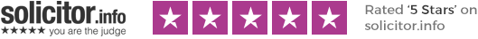 Mooneerams rated 5 stars on Solicitor.info Mooneerams rated 5 stars on Solicitor.info