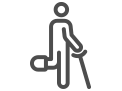 Limb damage or amputation icon