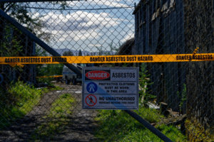 asbestos hazard warning
