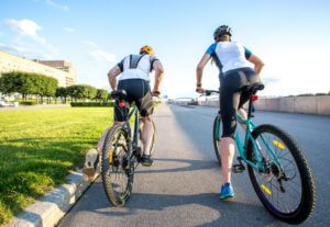 two cyclists