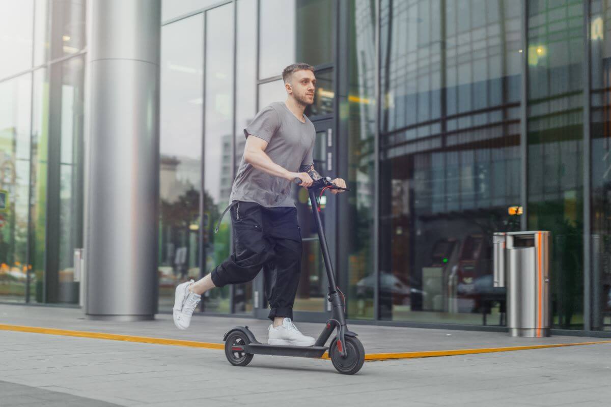 e scooter on pavement