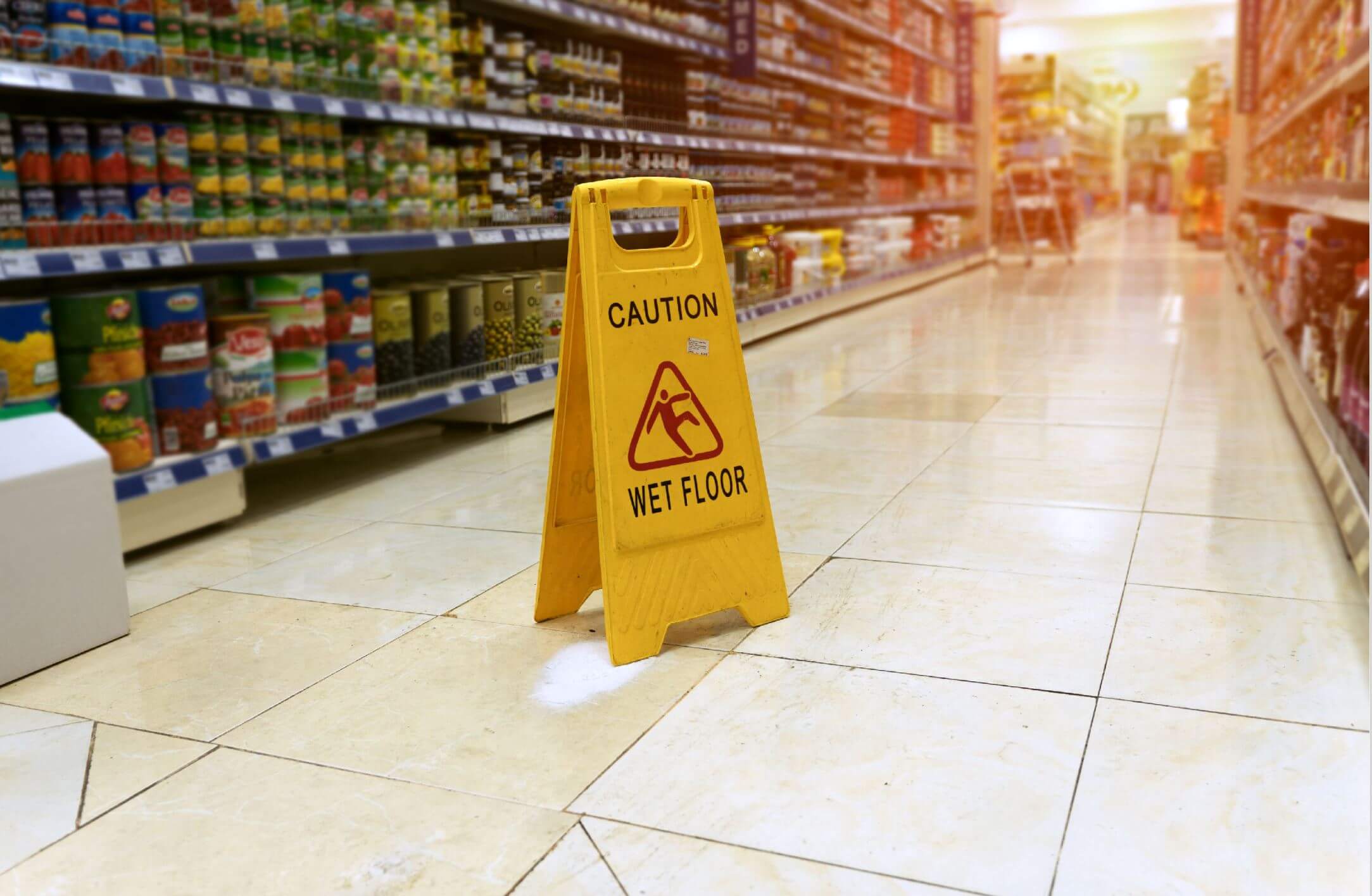 slips and trips in a supermarket