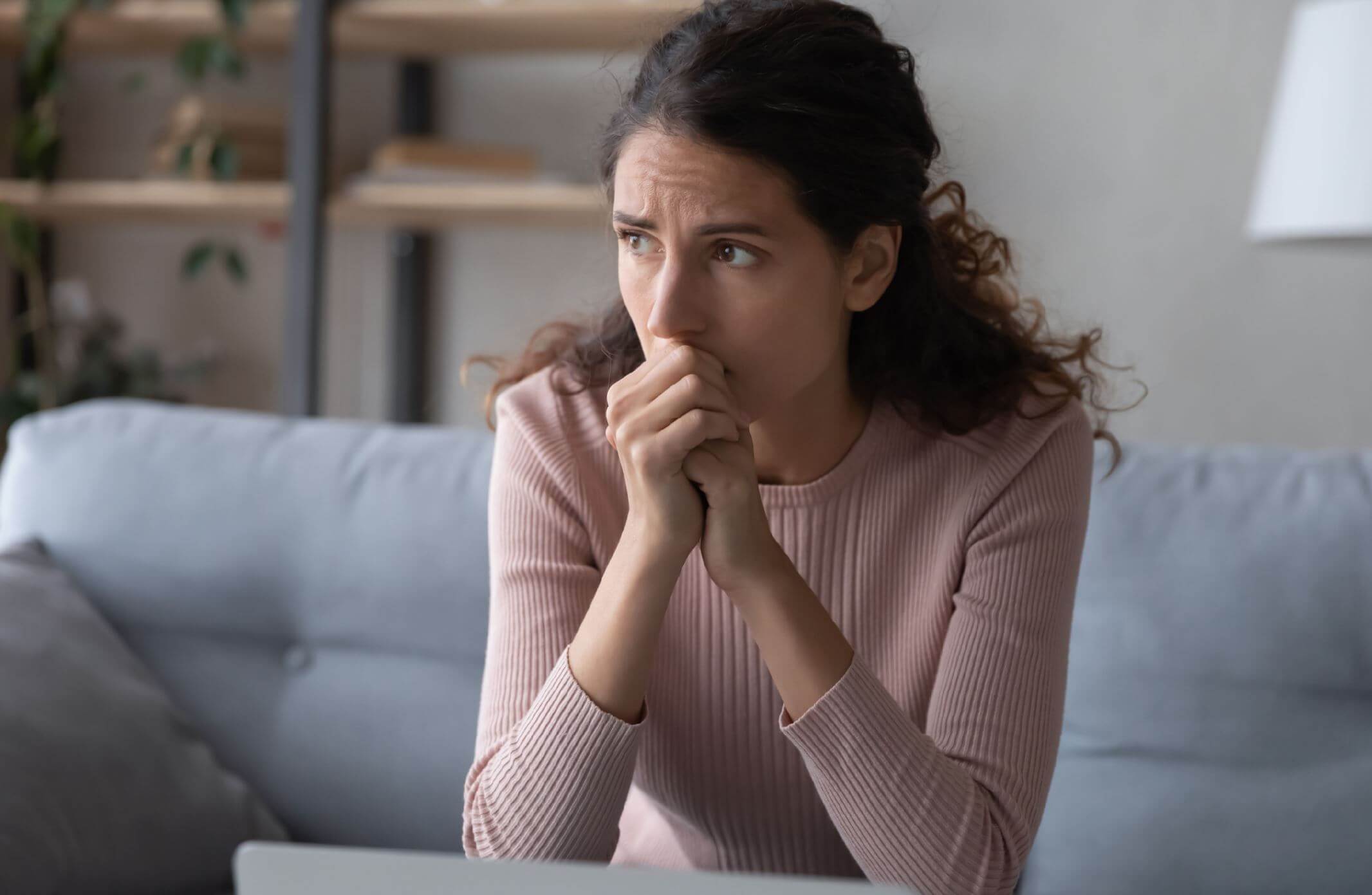 nervous woman about to make a personal injury claim