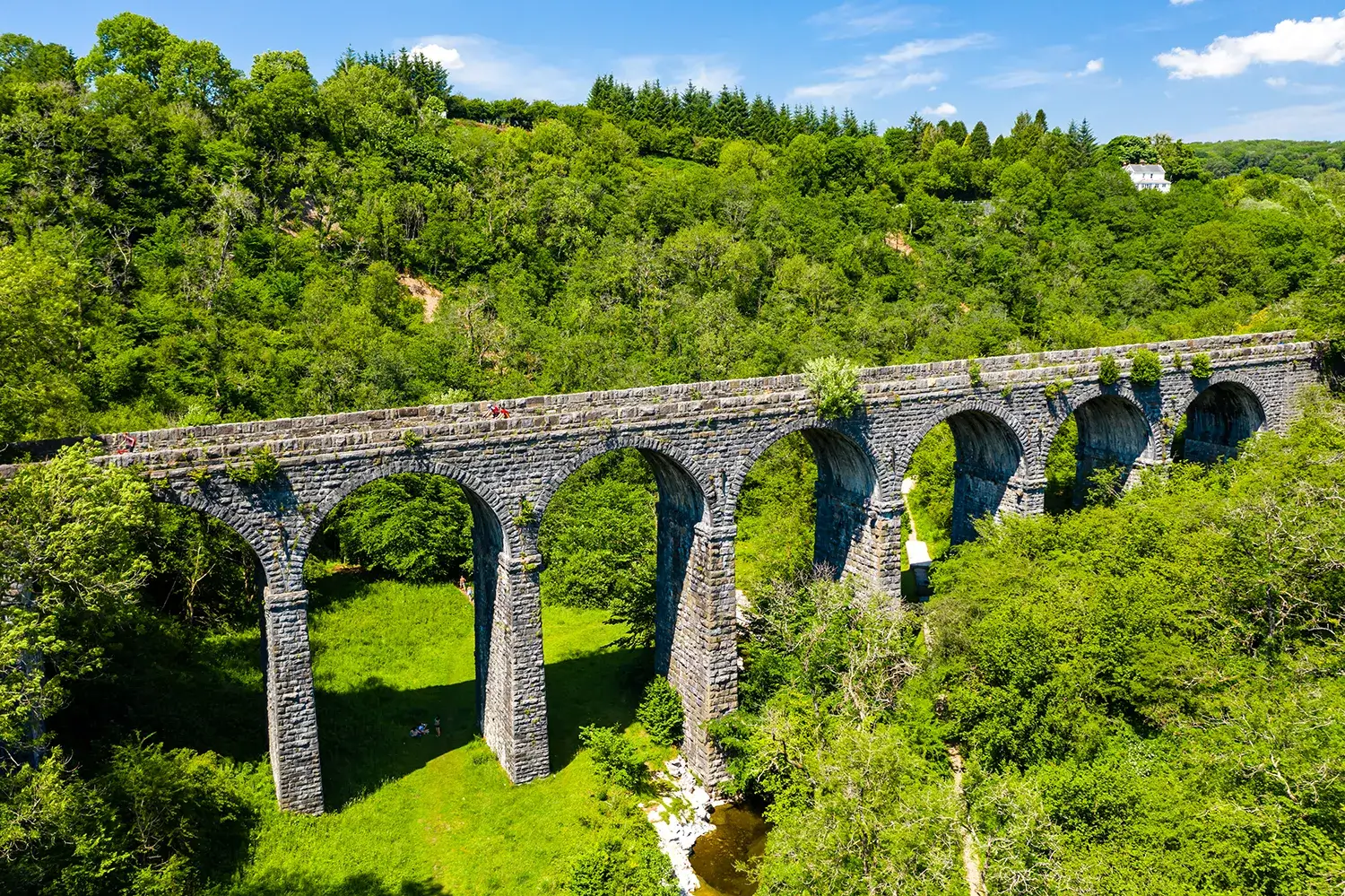 Pontsarn Viaduct near Morlais and Merthyr Tydfil