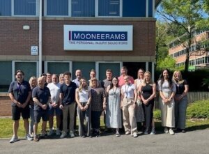 Mooneerams Team outside Cardiff office