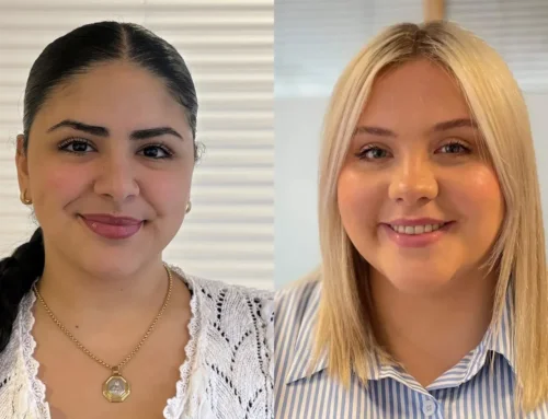 Two new trainee solicitors at Mooneerams: congratulations to Ellie Robbins and Sara George