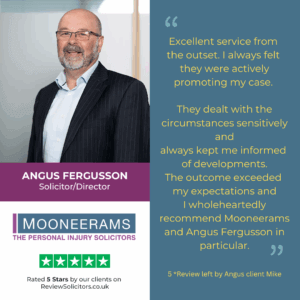 Testimonial for Angus Fergusson serious injury