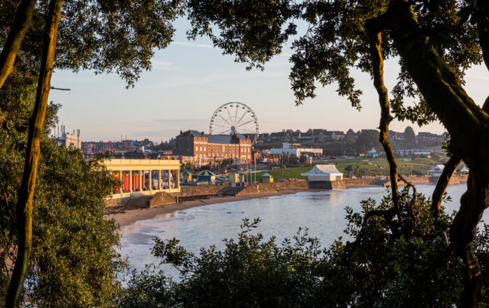 Barry Island beach and funfair