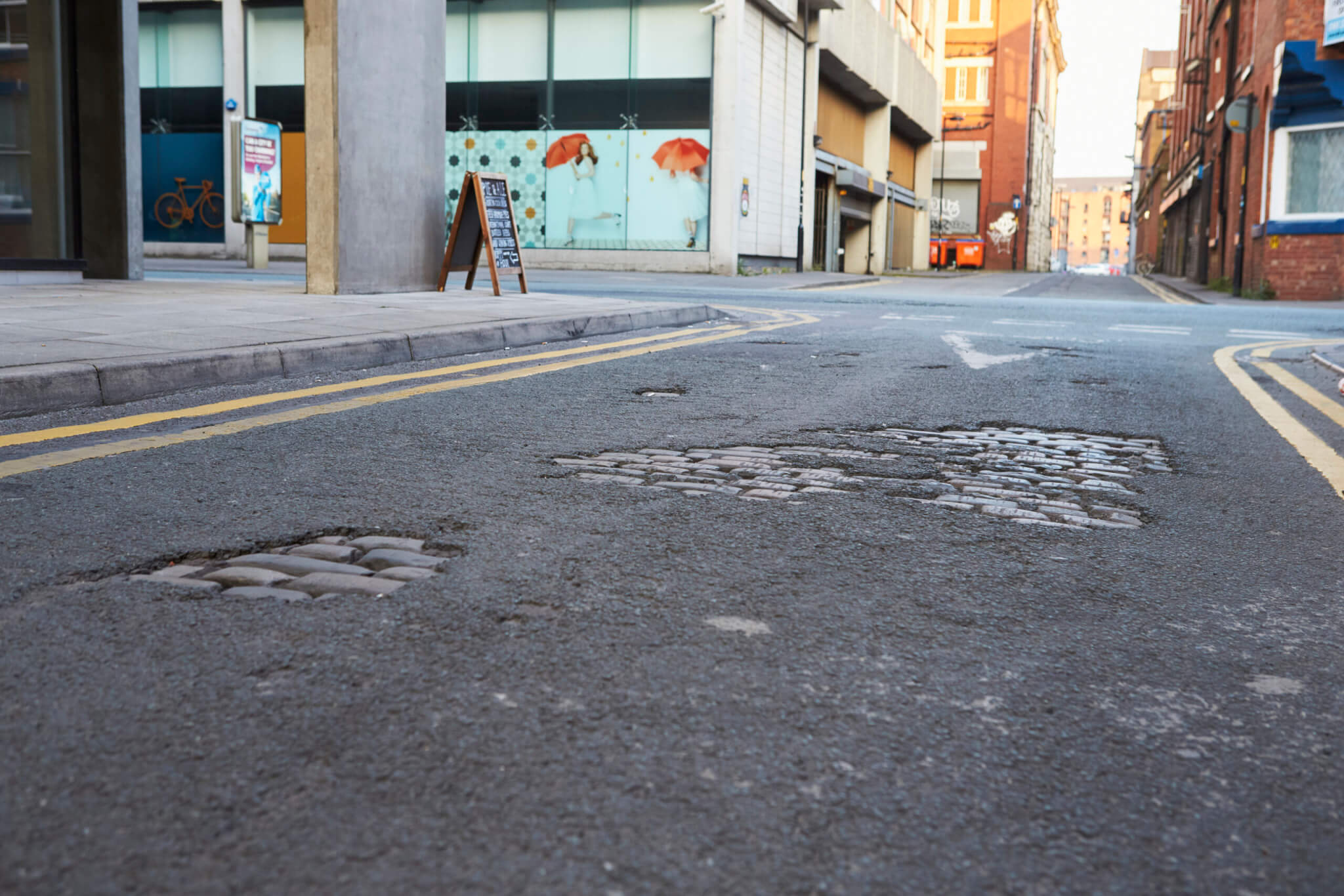 Potholes on UK roads